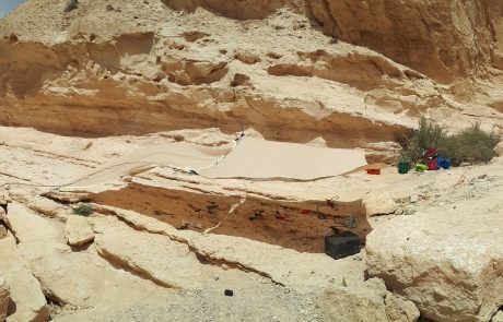 תגילת גיאולוגית: חפירה להוצאת מאובן זוחל ימי מנחל חווארים
